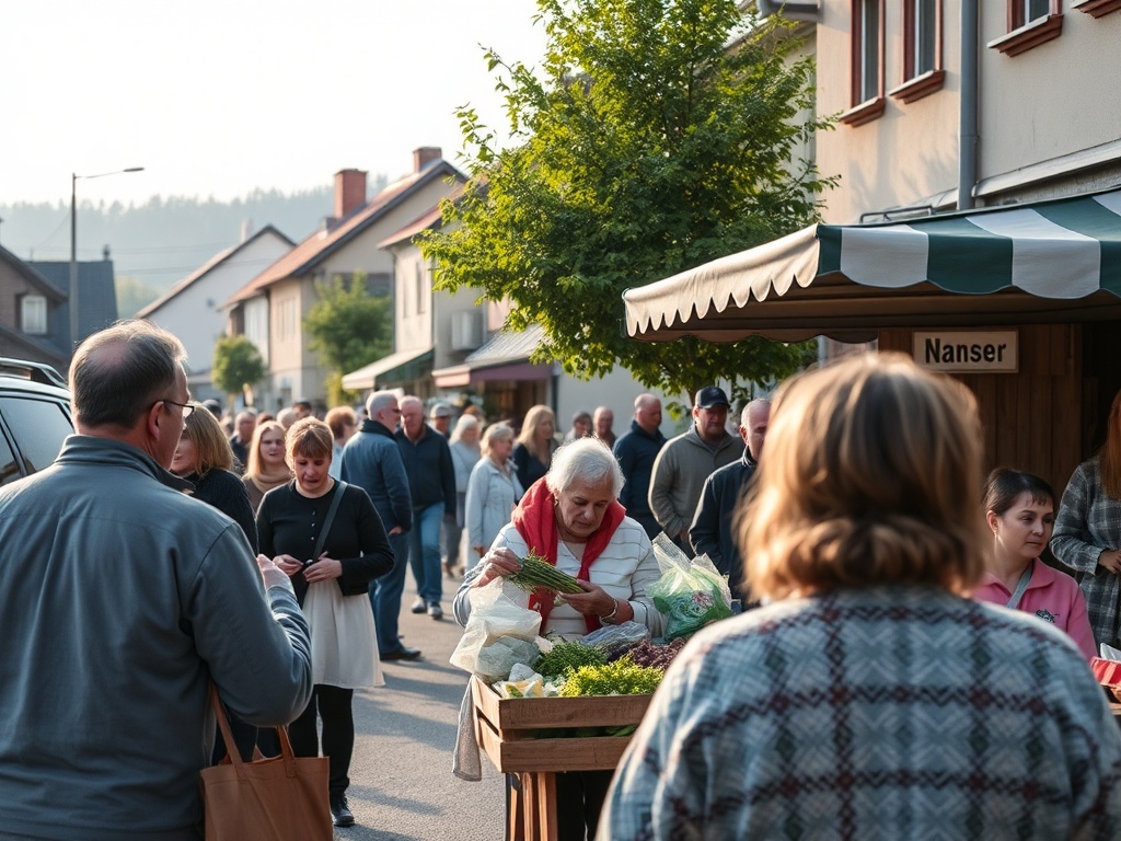 Ilustracja symbolizująca Dzień Ziemi z elementami przyrody i miasta Kostrzyn nad Odrą.